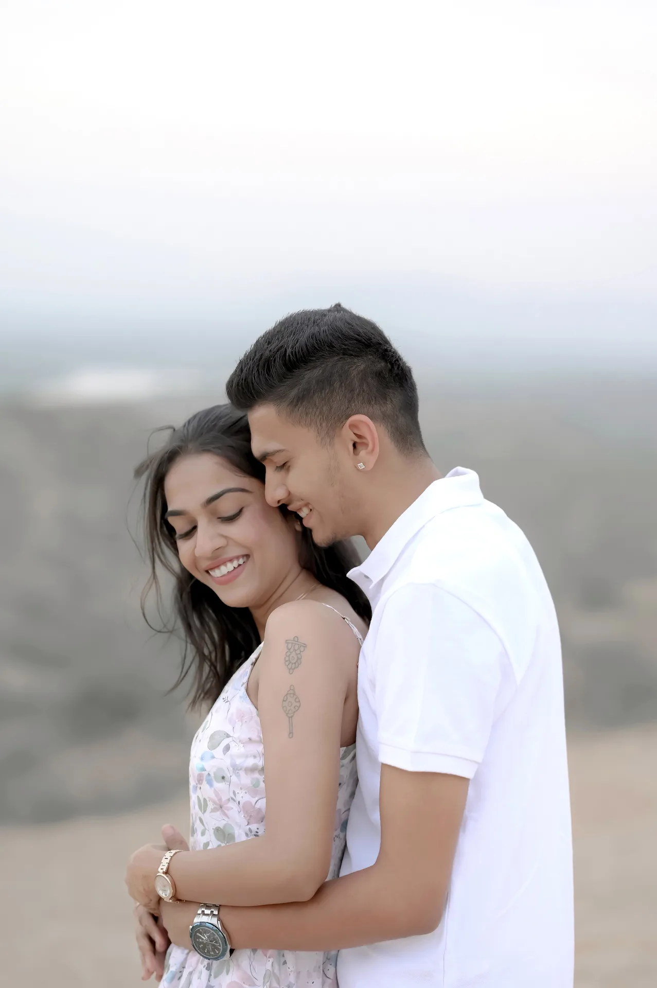Above the Clouds — the couple photograph by Akshay Hirani